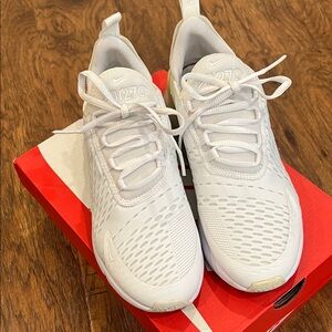 Nike Air Max 270 GS White and Silver